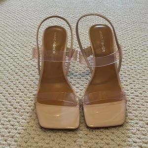 Marc Fisher heels with clear straps size 8 1/2